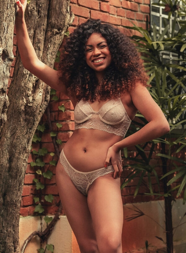 Evelyn Lingerie - conjunto yasmin na cor bronze