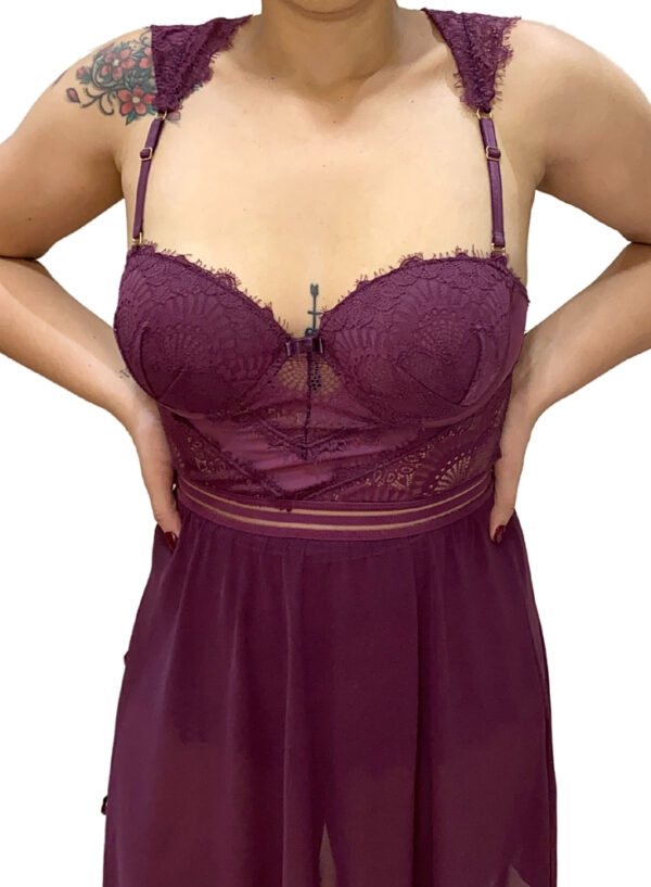 Evelyn Store lingeries camisola Livia na cor uva