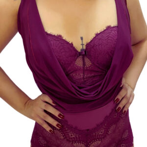 Evelyn Store lingeries camisola Livia na cor uva