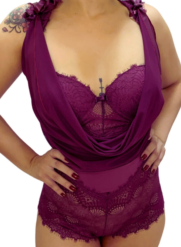 Evelyn Store lingeries camisola Livia na cor uva