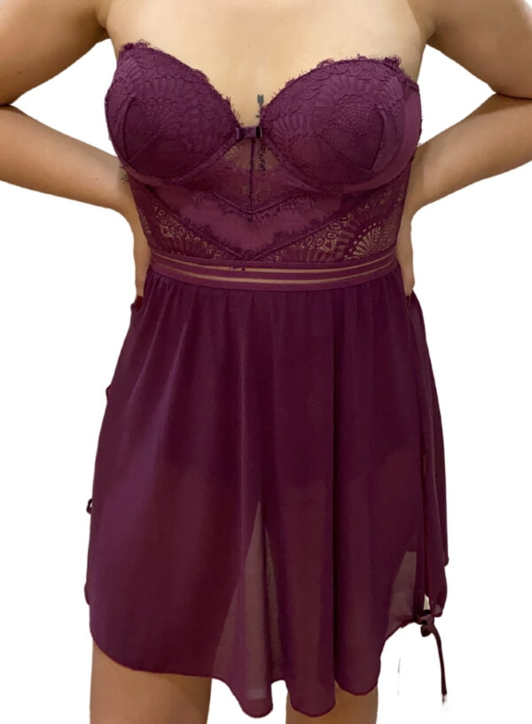 Evelyn Store lingeries camisola Livia na cor uva