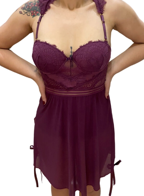 Evelyn Store lingeries camisola Livia na cor uva